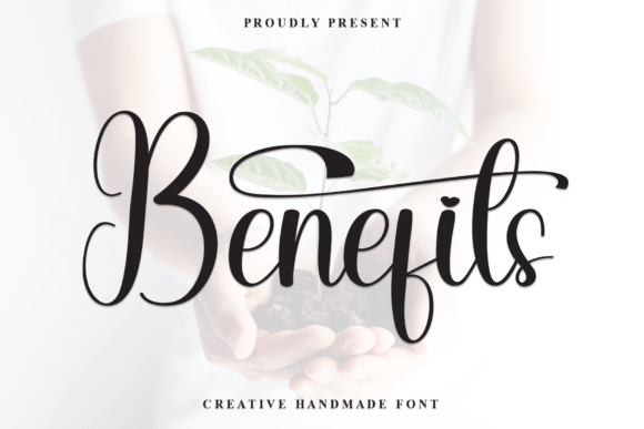 Benefits Script Font for Handmade Creations