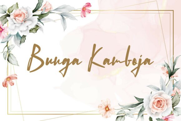 Bunga Kamboja Font for Web Design
