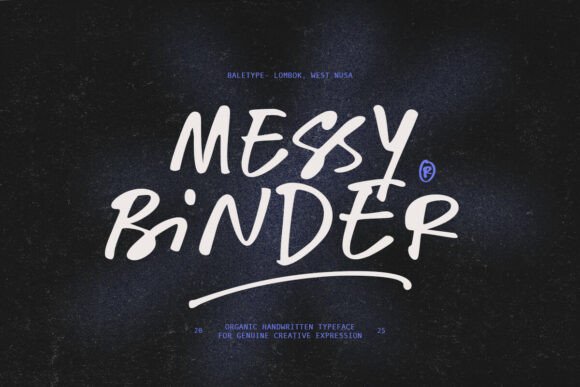 Messy Binder Font for Creative Branding Projects